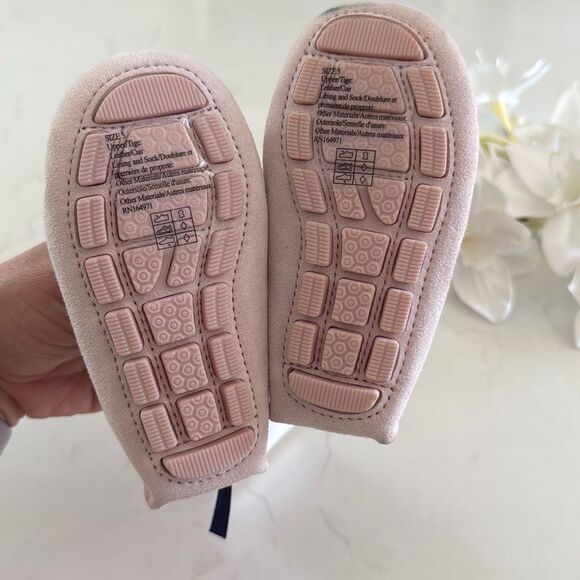 Janie and Jack Suede Driving Shoe in Little Miss Pink Size 5 Toddler - Picture 4 of 9